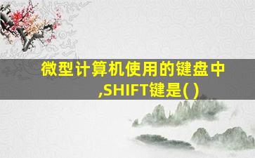 微型计算机使用的键盘中,SHIFT键是( )